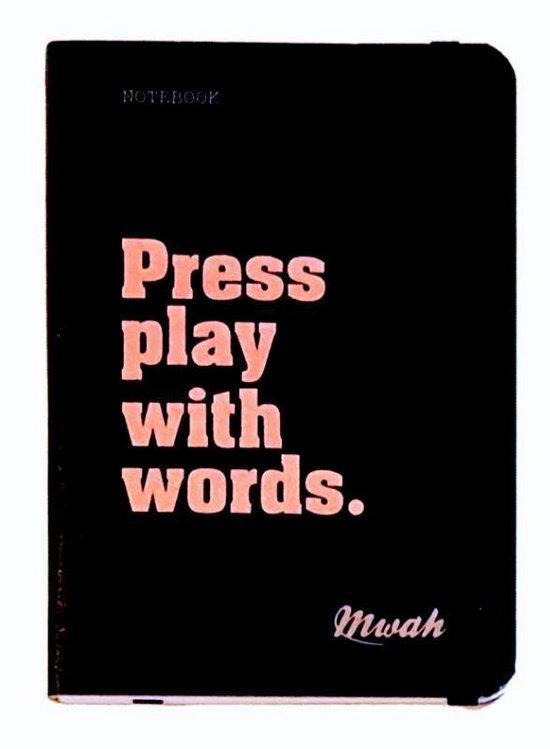 Mwah notitieboek A6 – Press play with words | bol.com