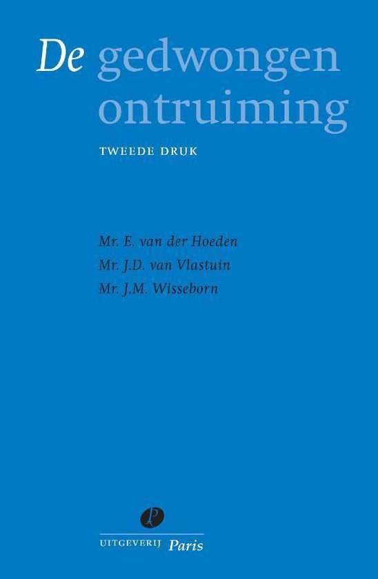 De gedwongen ontruiming - cover