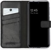Samsung Galaxy M31 Hoesje met Pasjeshouder - Selencia Echt Lederen Booktype - Zwart