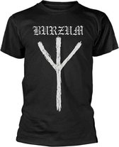 Burzum Unisex Tshirt -L- RUNE Zwart