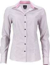 James and Nicholson Dames/Dames Diamanten Shirt (Wit/rood)