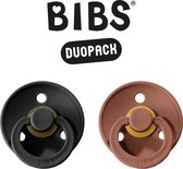 Bibs fopspeen - maat 2 6-18 maanden - 2 stuks - black - woodchuck