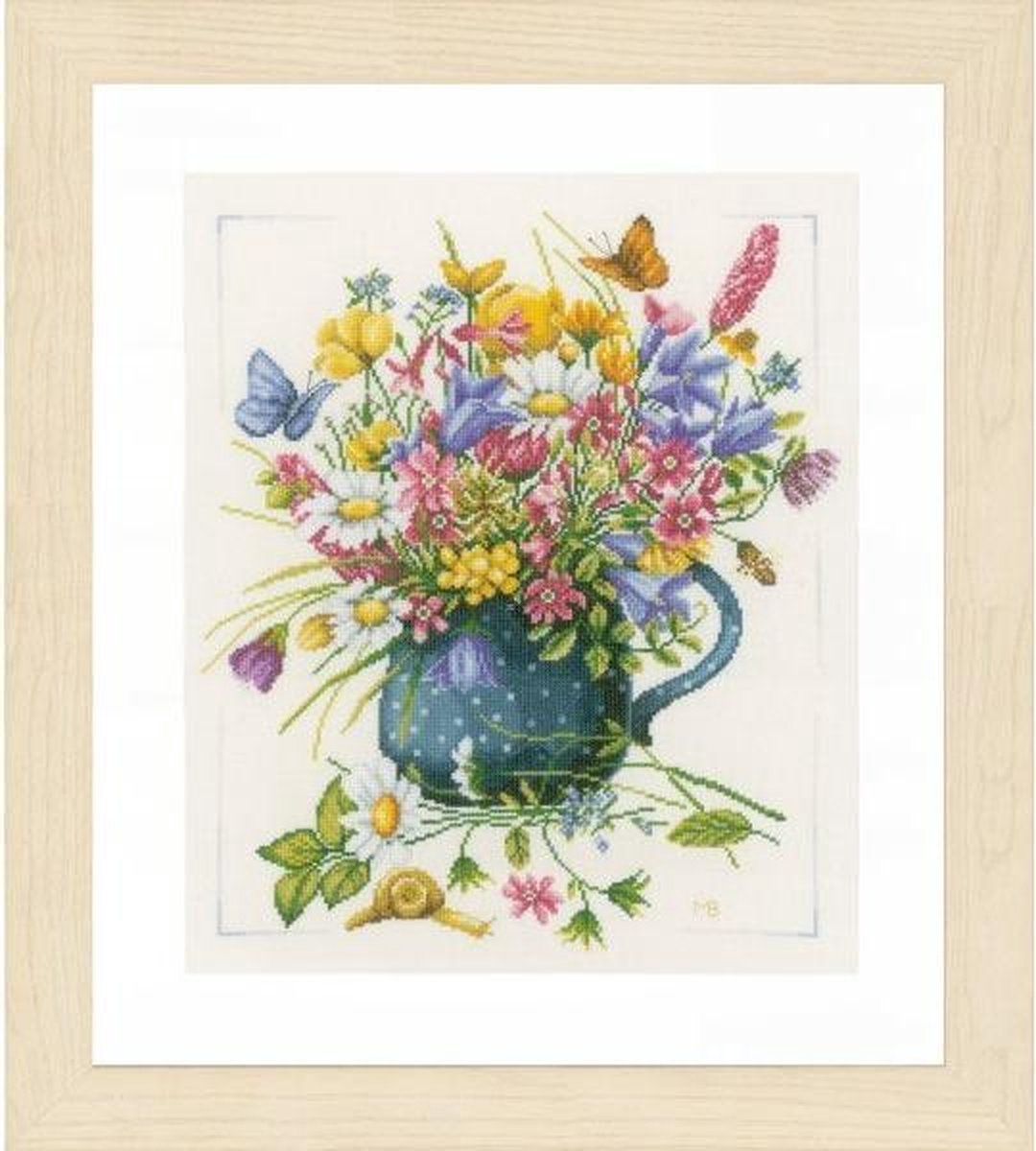 borduurpakket PN0164074 marjolein bastin, veldbloemen in vaas