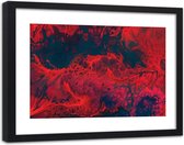 Foto in frame Rood en zwart, 120x80, Premium print