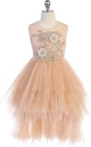 Stijlvol jurkje met losse rok - Maat 128 - Roze