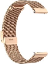 Luxe Milanese Loop Armband Voor Garmin Venu Horloge Bandje - Metalen Milanees Watchband Polsband - Stainless Steel Mesh Watch Band - Horlogeband - Veilige Vergrendelbare Sluiting - Rosegoud K