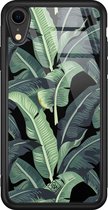 iPhone XR hoesje glass - Palmbladeren Bali | Apple iPhone XR  case | Hardcase backcover zwart