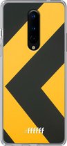 OnePlus 8 Pro Hoesje Transparant TPU Case - Safety Stripes #ffffff