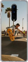 OnePlus 8 Pro Hoesje Transparant TPU Case - Let's Skate #ffffff
