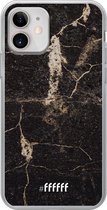 iPhone 12 Mini Hoesje Transparant TPU Case - Dark Golden Marble #ffffff