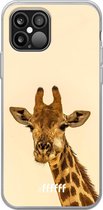 iPhone 12 Pro Max Hoesje Transparant TPU Case - Giraffe #ffffff