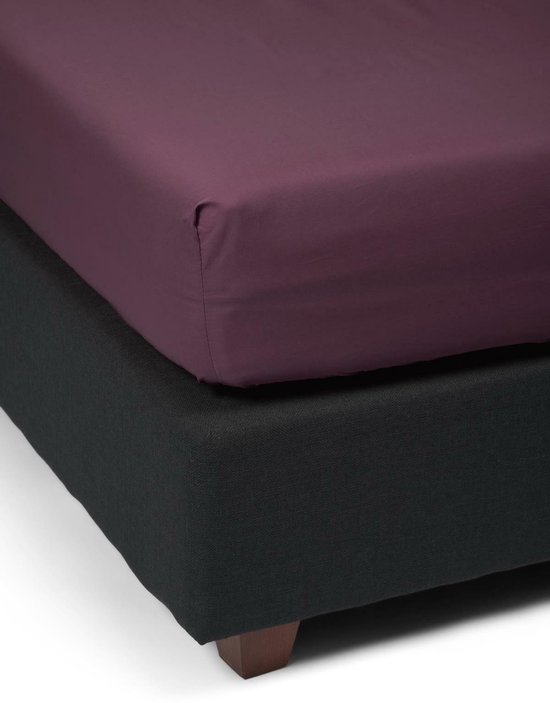 ESSENZA Premium Percale Hoeslaken Marsala - 80x200 cm