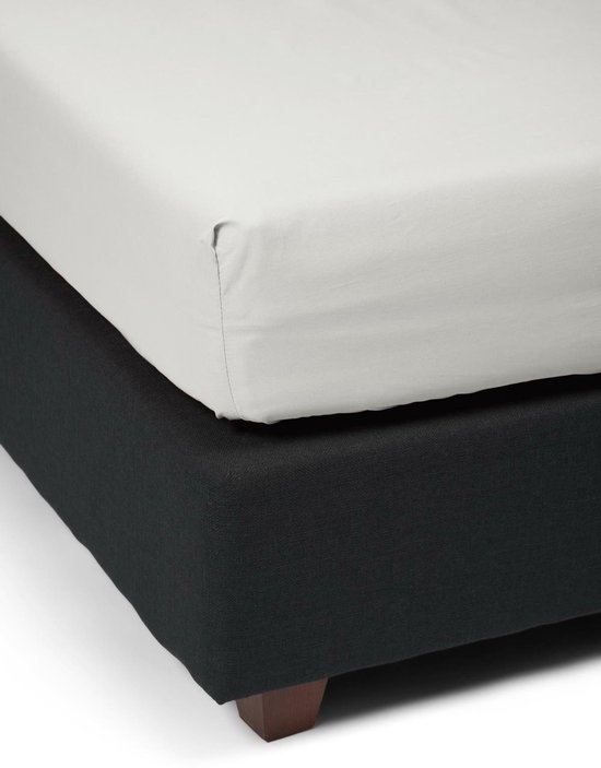 ESSENZA Premium Percale Hoeslaken Zilver - 180x210 cm