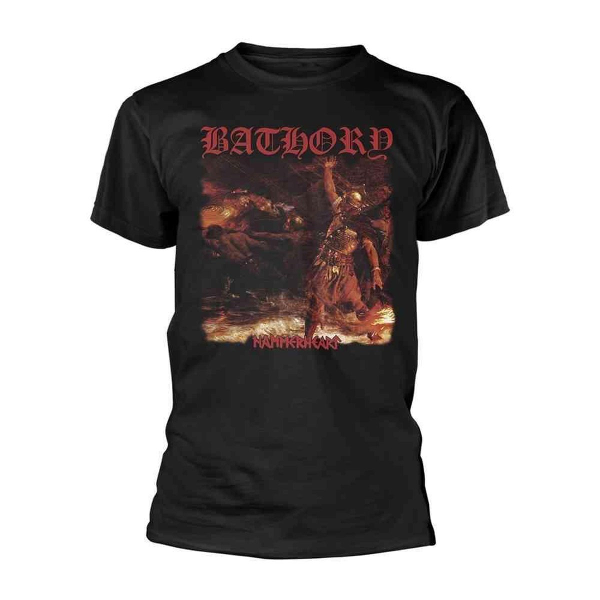 Bathory Hammerheart T-shirt zwart S Katoen -