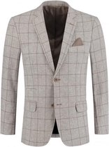 GENTS | Colbert Heren ruit beige-bruin Maat 48