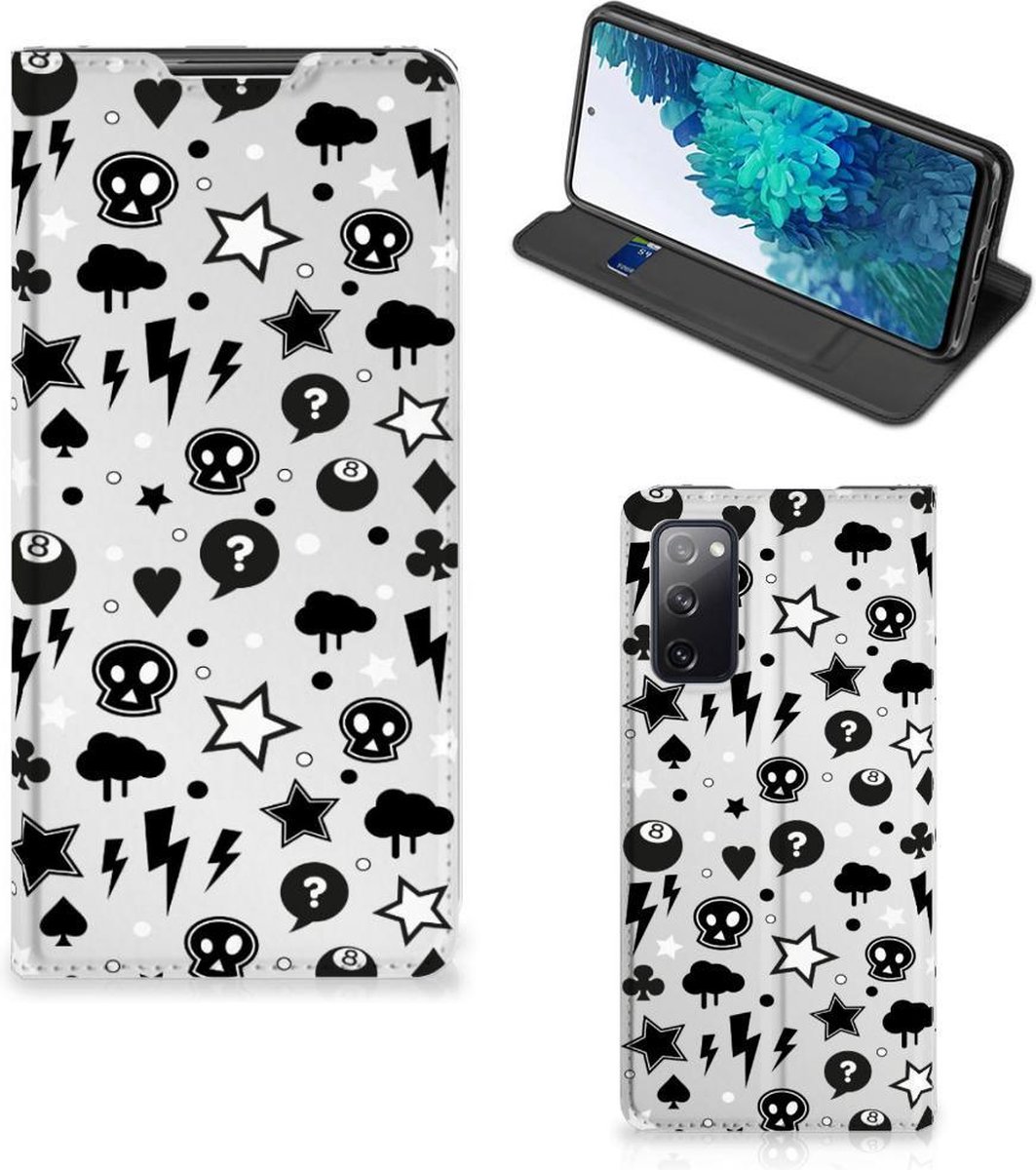 Standcase Hoesje voor Mobiel BookCase Samsung Galaxy S20 FE Silver Punk