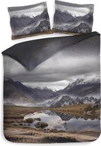 Heckett & Lane Riley - Dekbedovertrek - Lits-jumeaux - 260x200/220 cm - Slate Grey