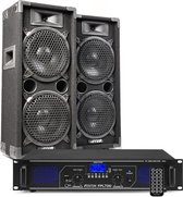 DJ geluidsinstallatie met Bluetooth - MAX28 DJ luidsprekers + Bluetooth versterker combinatie - 1600W
