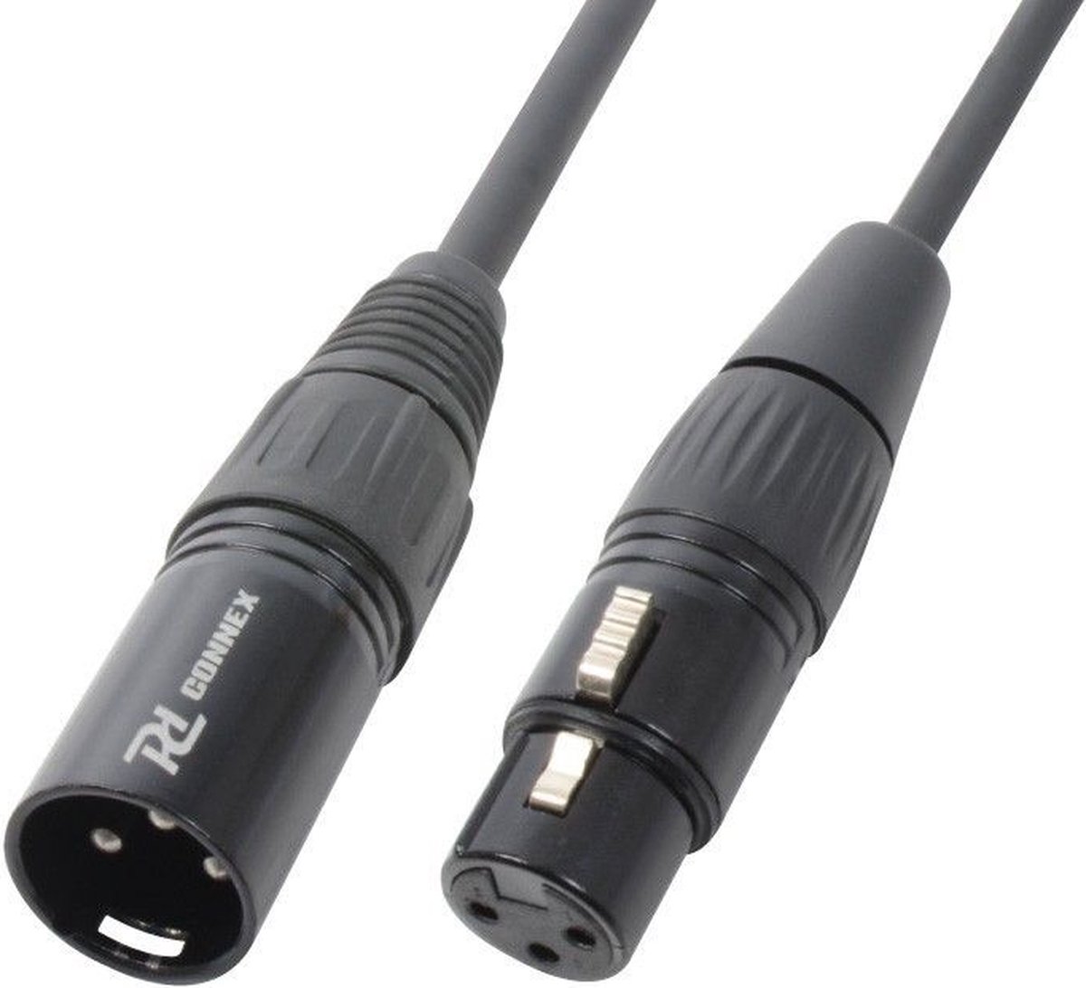 XLR kabel - PD Connex XLR kabel (male/female) - 20m - Zwart