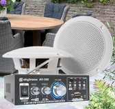 Verdorren gans Resistent Weerbestendige 6.5 speakerset + versterker en kabel voor muziek op terras  of veranda | bol.com