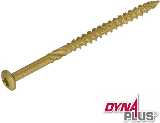Vis dorée à entraînement Torx et filetage grossier.