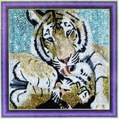 3D Diamond Painting Tijgers op gespannen frame 30 x 30 cm