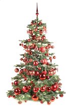 Xmasdeco - Luxe Nordmann kunstkerstboom bordeaux warm 180cm