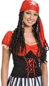 Folat - Piraten Pruik Zwart Dames - Carnaval - Carnaval pruik - Carnaval accessoires - Pruiken