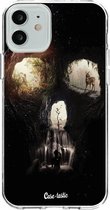 Casetastic Apple iPhone 12 / iPhone 12 Pro Hoesje - Softcover Hoesje met Design - Cave Skull Print