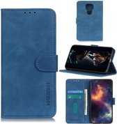 Motorola Moto G9 Play / Moto E7 Plus Hoesje Vintage Wallet Blauw