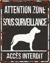 D&D Waakbord / Warning sign square stafford f Zwart 20x25cm