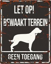 D&D Waakbord / Warning sign square rottweiler n Zwart 20x25cm