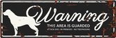 D&D Waakbord / Warning sign rottweiler gb Zwart 40x14cm
