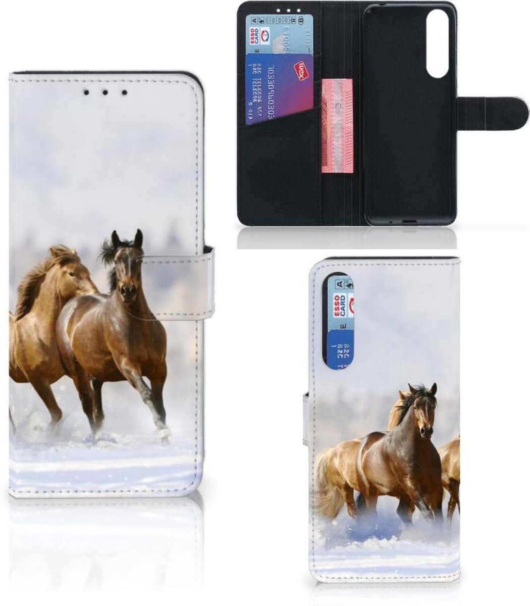 Sony Xperia 1 II Telefoonhoesje met Pasjes Paarden