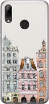 Huawei P Smart 2019 hoesje - Grachtenpandjes - Soft Case Telefoonhoesje - Amsterdam - Multi