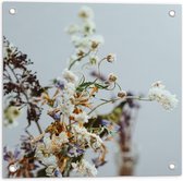 Tuinposter – Bloemetjes - 50x50cm Foto op Tuinposter  (wanddecoratie voor buiten en binnen)