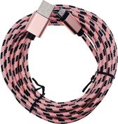 PlayStation 4 Controller Oplaadkabel - PS4 - 3 Meter Roze met Zwart 3M