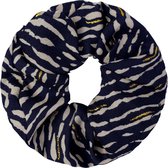 Scrunchie Dierenprint |  Donkerblauw - Goud