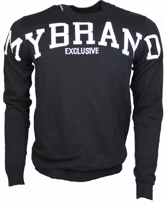 grens betreuren Onafhankelijk My Brand Logo Sweater Zwart - XXL | bol.com