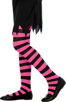 WIDMANN - Roze en zwart gestreepte panty voor kinderen - Zwart - 140 (8-10 jaar)
