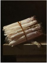 Poster – Oude meesters - Stilleven met asperges, Adriaen Coorte, 1697 - 30x40cm Foto op Posterpapier
