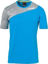 Kempa Core 2.0 Shirt Kempablauw-Donker Grijs Melange Maat XL