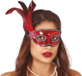 Fiestas Guirca Masker Sequins Dames Veren Rood One-size