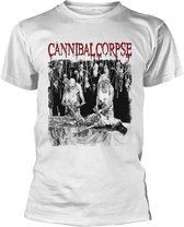 Cannibal Corpse Heren Tshirt -M- Butchered At Birth Wit