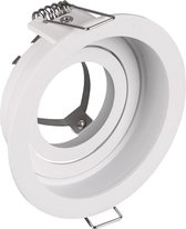 Spot Armatuur GU10 - Trion Kenan - Inbouw Rond - 1-lichts - Mat Wit - Aluminium - Verdiept - Kantelbaar - Ø90 - BES LED