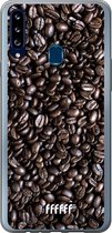 Samsung Galaxy A20s Hoesje Transparant TPU Case - Dark Roast #ffffff