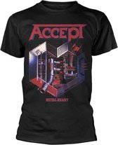 Accept Heren Tshirt -S- Metal Heart 1 Zwart