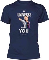 Doctor Who Heren Tshirt -L- The Universe Blauw