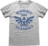 Nintendo Zelda Heren Tshirt -S- Knight Academy Grijs