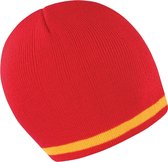 Result Unisex Winter Essentials National Beanie Hat (Rood/Geel)
